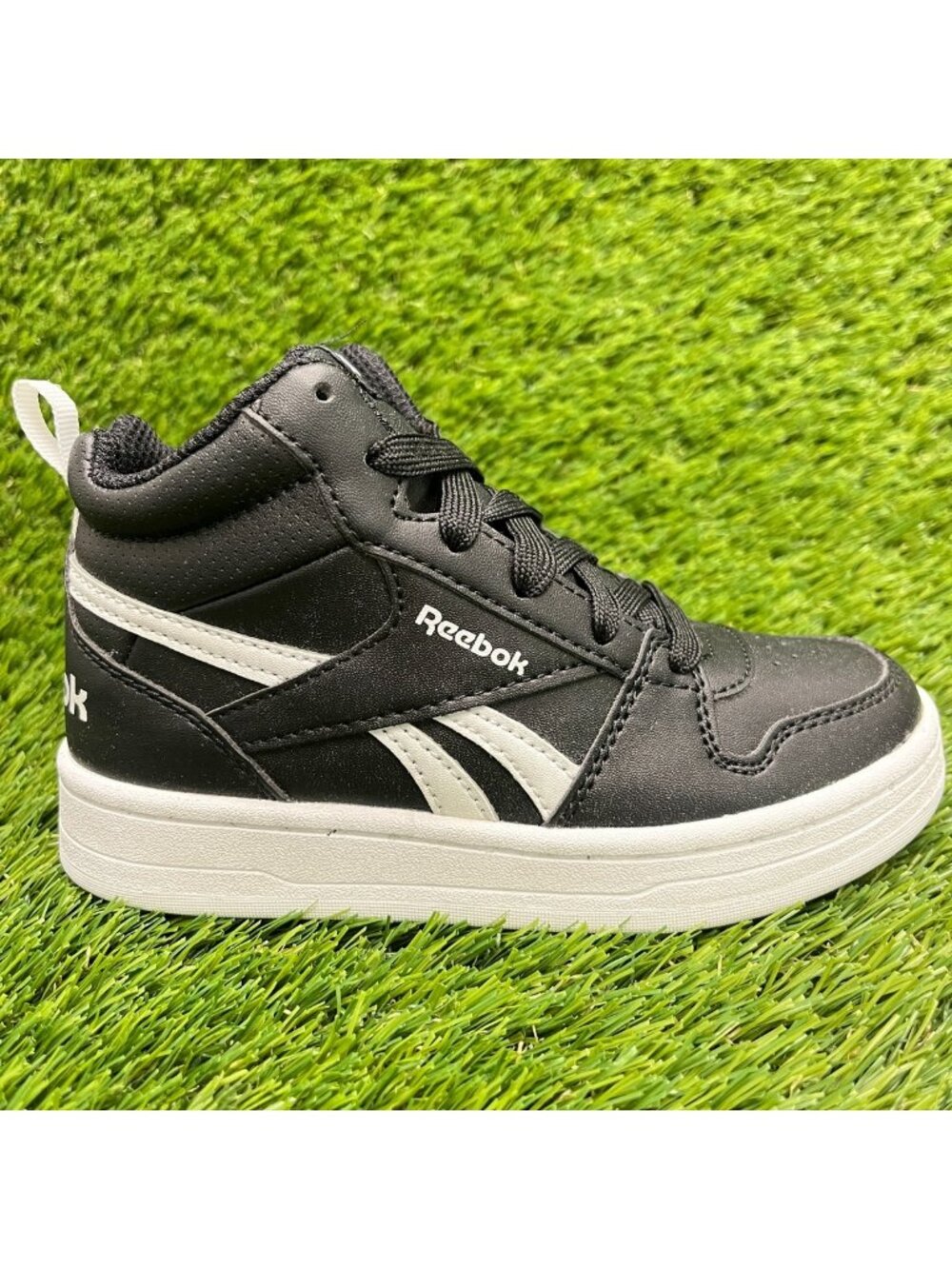 Reebok Royal Prime Mid 2.0 Boys Size 11C Black Athletic Leather Shoes Sneakers